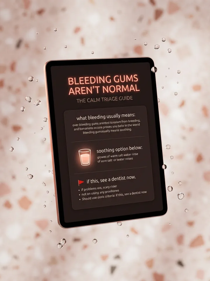 Bleeding Gums Aren't Normal: The Calm Triage Guide