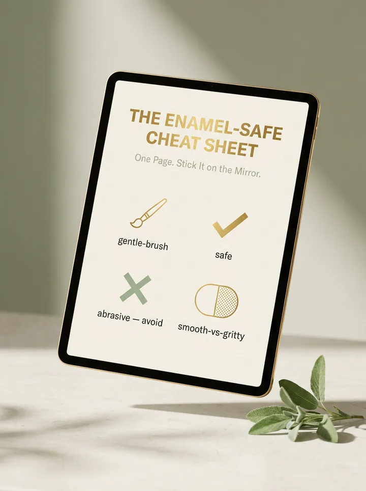 Start Here: The 1-Page Enamel-Safe Cheat Sheet