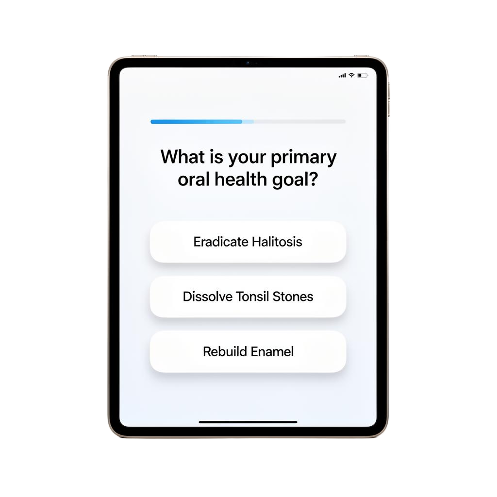 Premium oral health assessment on an iPad Mini